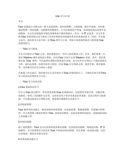 visio学习计划