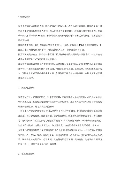 1减反射玻璃