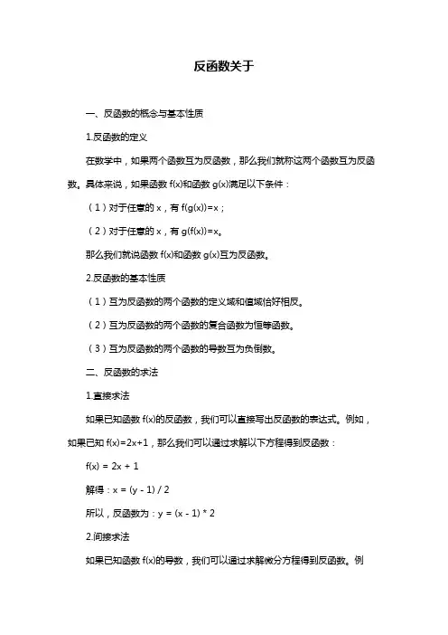 反函数关于