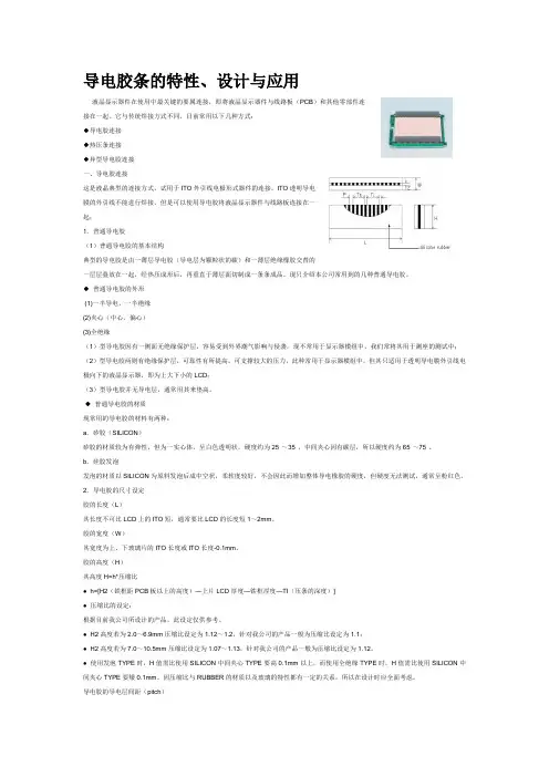 液晶屏导电橡胶连接器介绍
