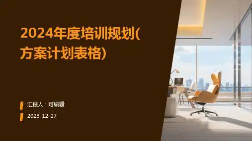 2024年度培训规划(方案计划表格)