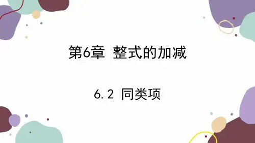 同类项课件-2024学年青岛版数学七年级上册
