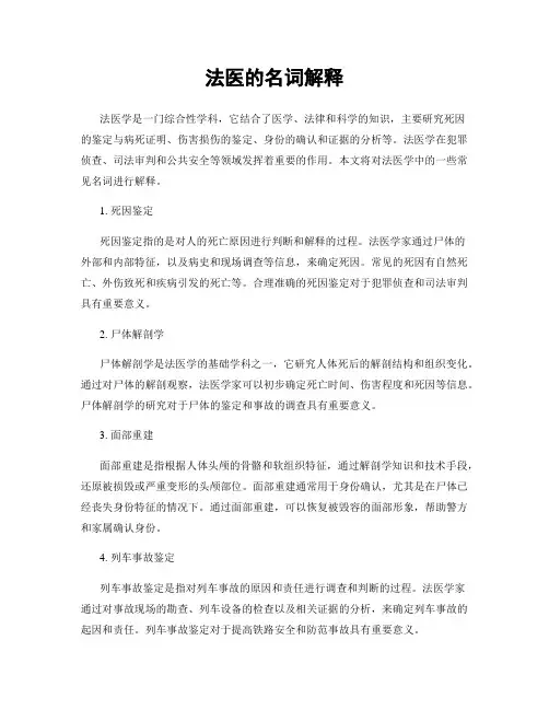 法医的名词解释