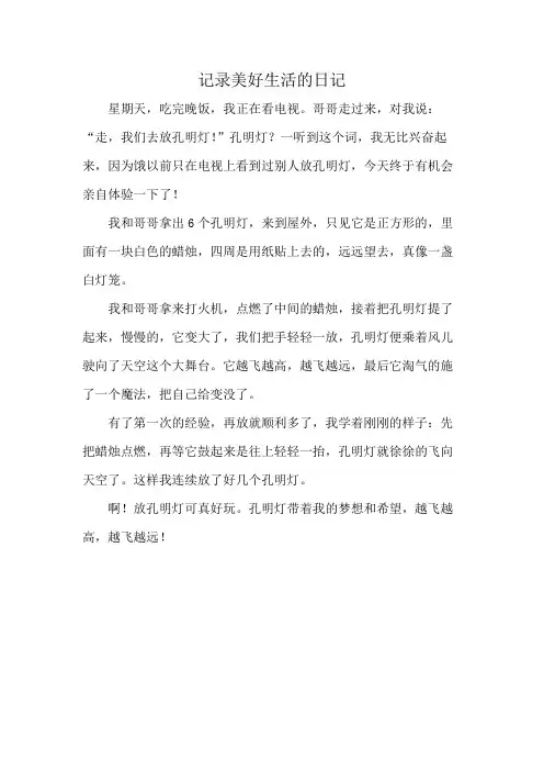 记录美好生活的日记