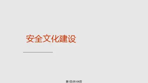 安全文化建设PPT课件