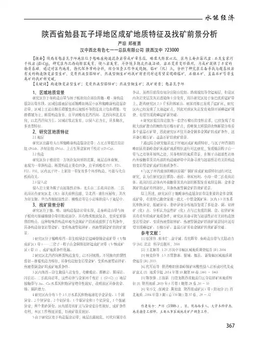 陕西省勉县瓦子坪地区成矿地质特征及找矿前景分析