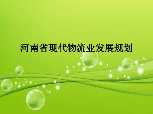 河南省现代物流业发展规划 谭俊芳