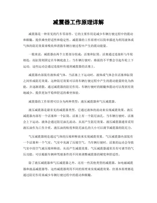 减震器工作原理详解