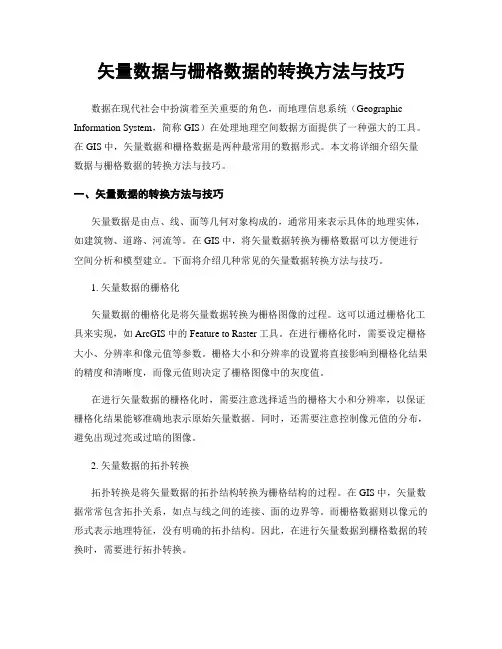 矢量数据与栅格数据的转换方法与技巧