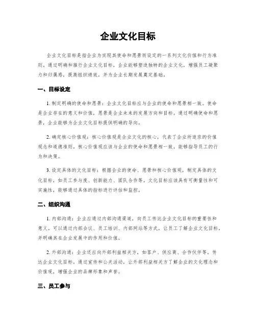 企业文化目标 (2)