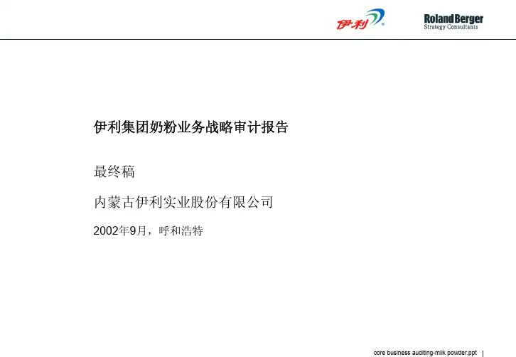 伊利集团奶粉业务战略审计报告