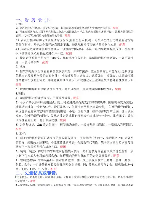 岩 屑 录 井(员工行为规范)