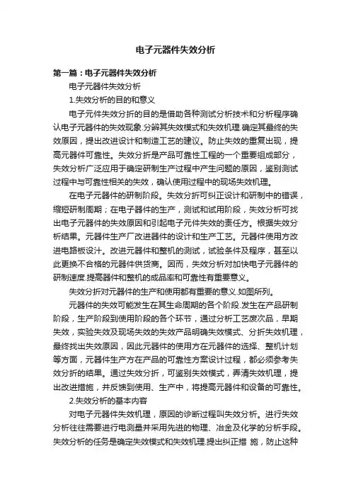电子元器件失效分析