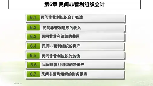 政府与非营利组织会计第6章民间非营利组织会计