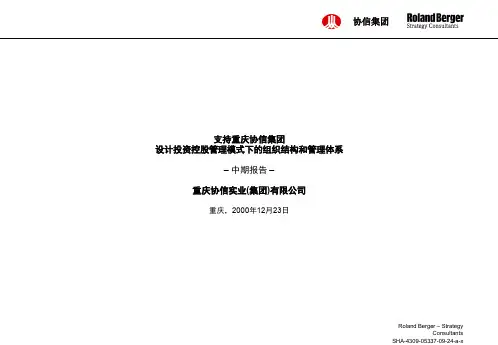 罗兰贝格对某集团设计的组织结构和管理体系分析报告