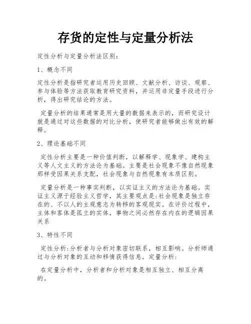 存货的定性与定量分析法
