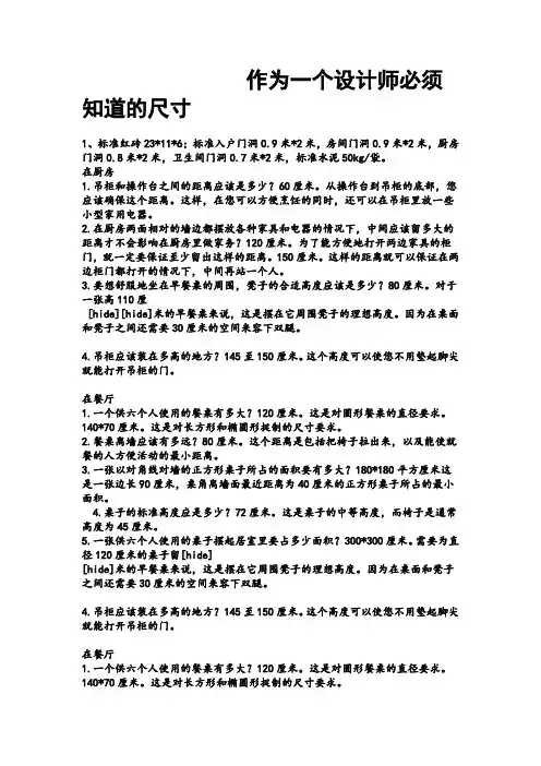 作为设计师必须知道的设计尺寸
