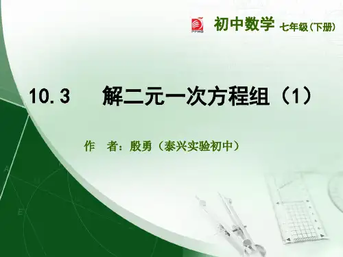 10.3解二元一次方程组(1)