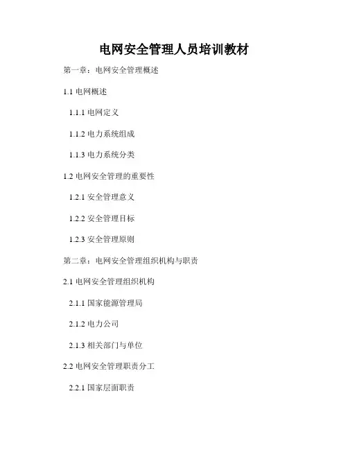 电网安全管理人员培训教材