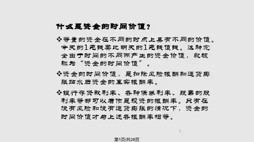财务决策的基础PPT课件