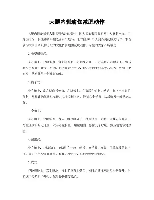 大腿内侧瑜伽减肥动作