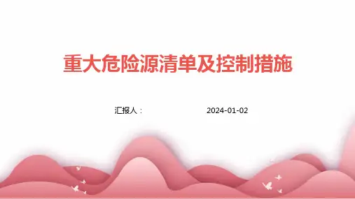 重大危险源清单及控制措施