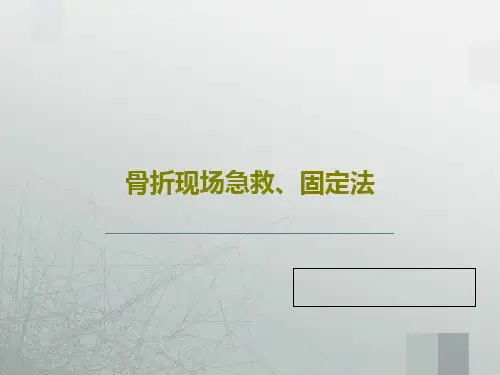 骨折现场急救、固定法23页PPT
