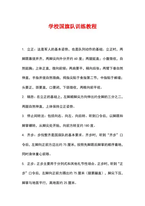 国旗队训练教程