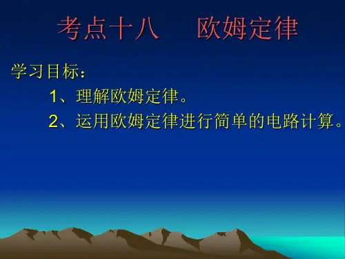 中考物理专题欧姆定律复习PPT