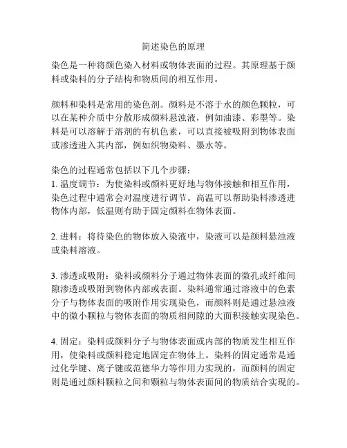 简述染色的原理