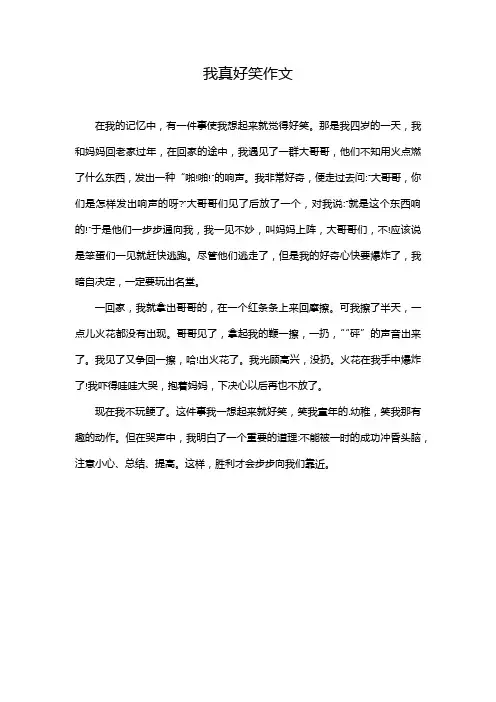 我真好笑作文