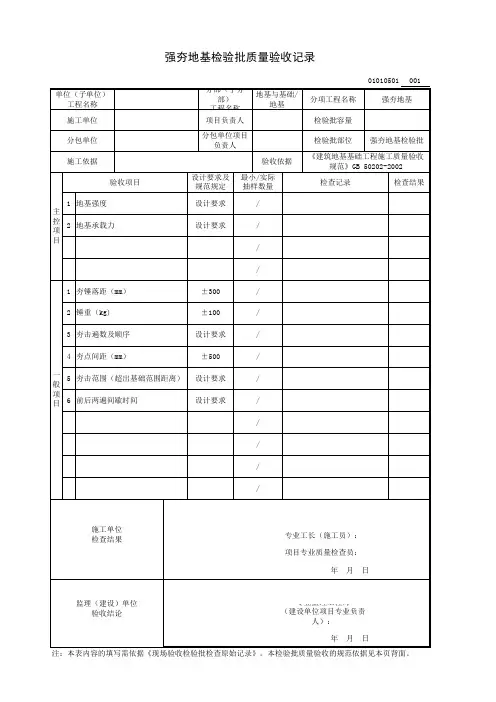 强夯地基检验批