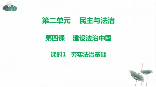 夯实法治基础ppt部编版课件道德与法治九年级上册课件_完美版