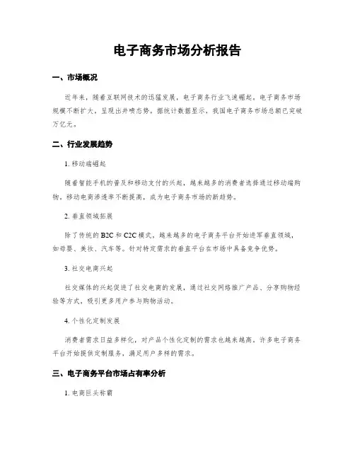 电子商务市场分析报告