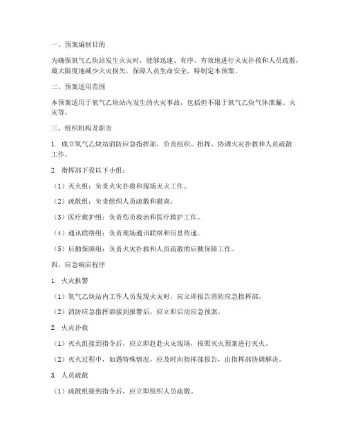 氧气乙炔站消防应急预案
