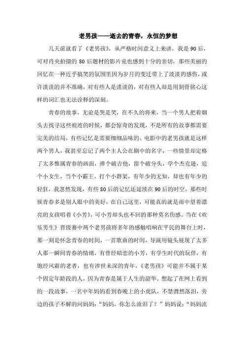 老男孩 影评