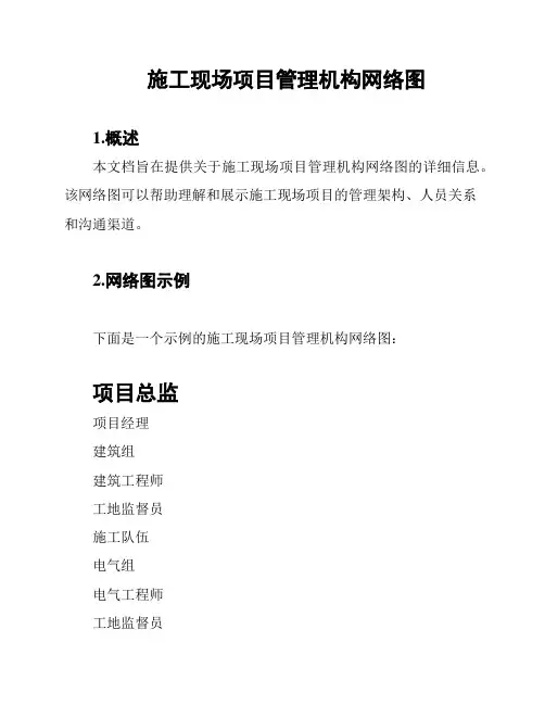 施工现场项目管理机构网络图