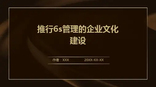 推行6S管理的企业文化建设