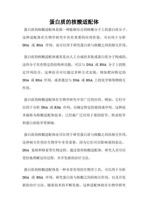 蛋白质的核酸适配体