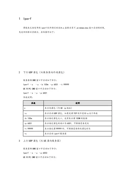 Iperf灌包操作指导