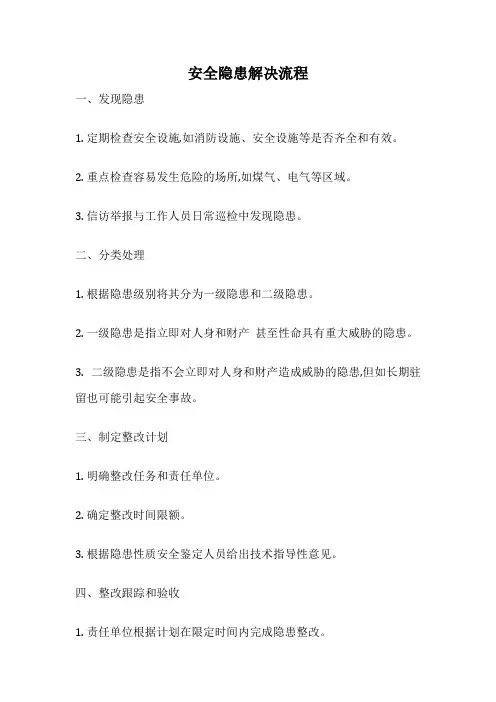 安全隐患解决流程