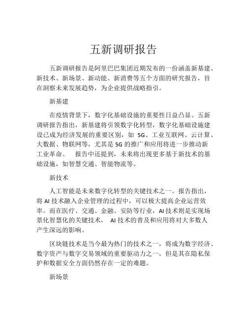 五新调研报告
