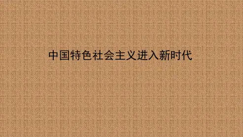 4.1 中国特色社会主义进入新时代(教学课件)——高中政治人教统编版必修一
