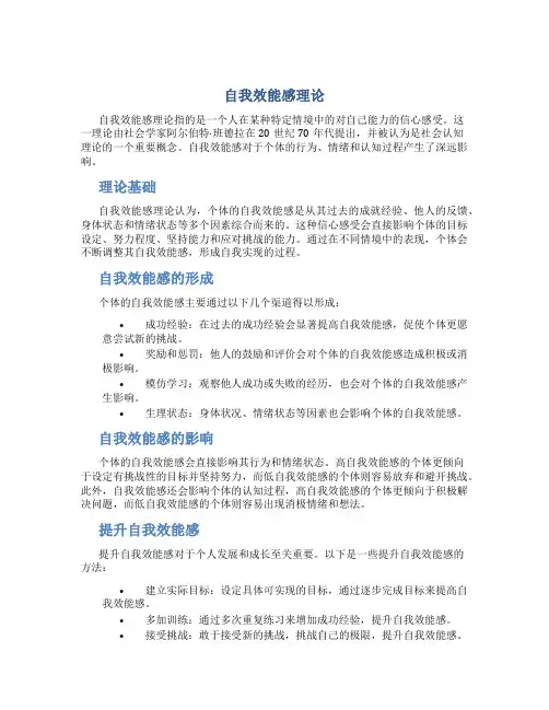 自我效能感理论