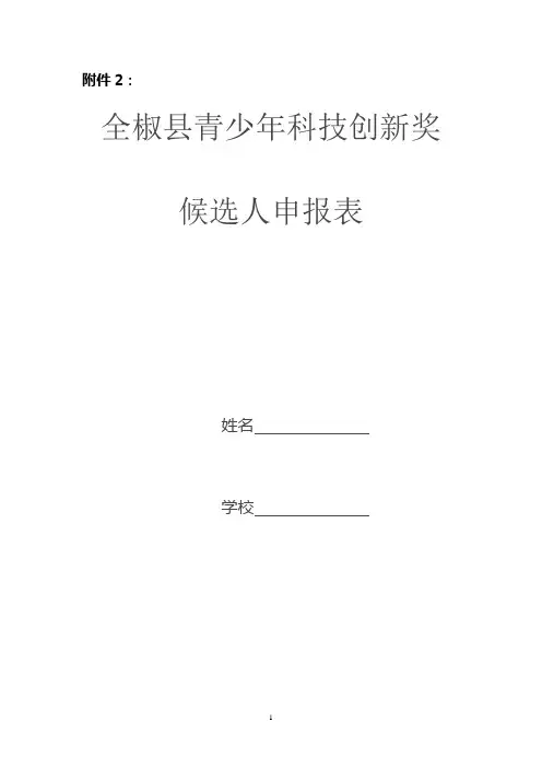  创新奖申报表2