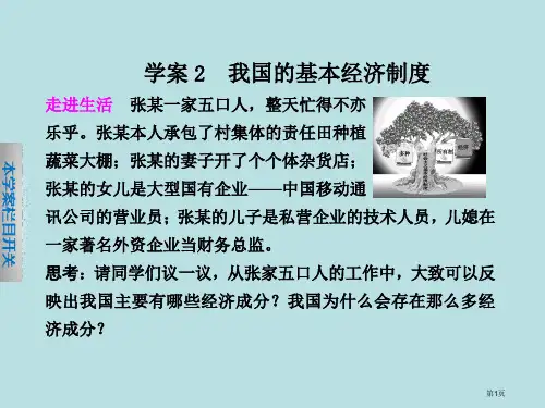 学年高中政治人教版必修1我国的基本经济制度公开课获奖课件