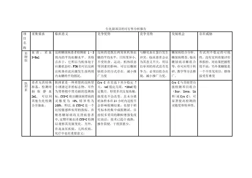 生化新项目的可行性分析报告