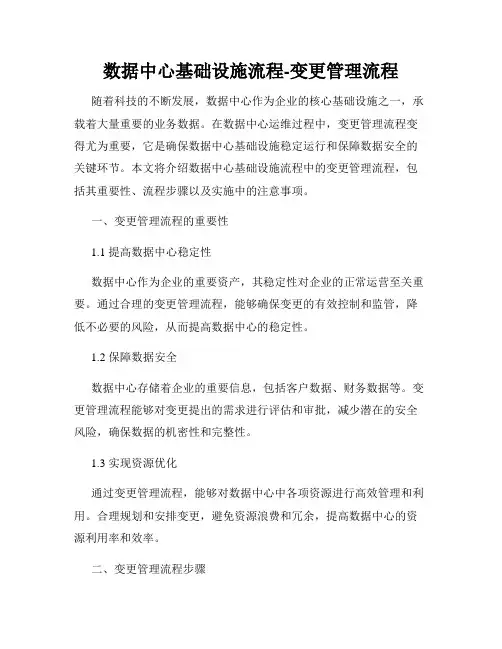 数据中心基础设施流程-变更管理流程