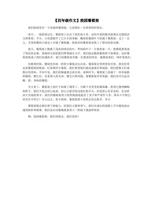 【四年级作文】校园葡萄架