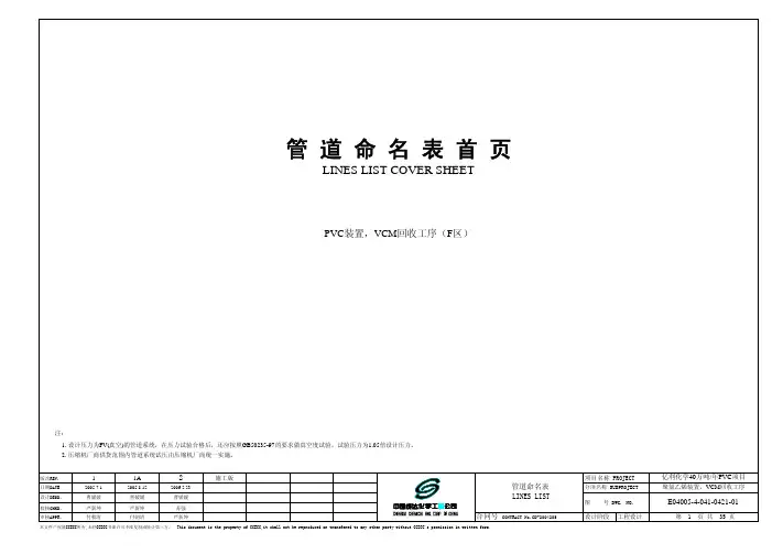 管道命名表(F区)